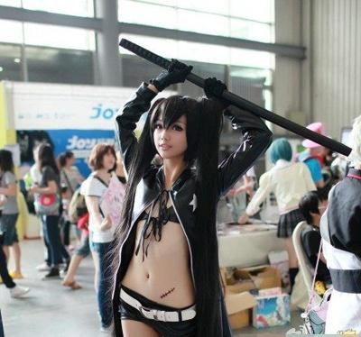 cosplay会展上的妹纸，漂亮不